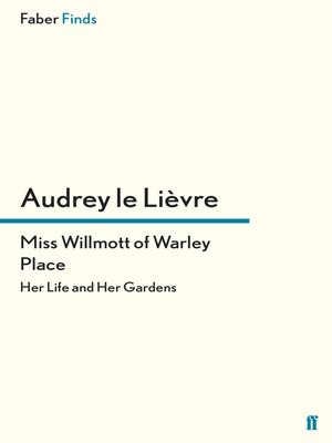cover image of Miss Willmott of Warley Place